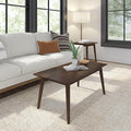 Plank+Beam 40 Inch Mid Century Modern Coffee Table, Wood Coffee Tables for Living Room, Rectangular Center Table, Occasional Table for Small Spaces, Wlanut