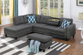 Evan Sectional Sofa or Couch with Ottoman for Living Room, Apartment, Bedroom, Office