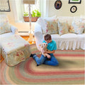 Homespice Azalea Multicolor Oval Braided Rug, Jute, 6x9' - Perfect Country Primitive Decor for Bedroom, Living Room, Everywhere