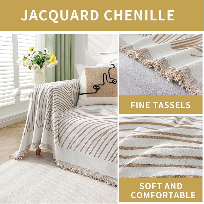 Non Slip Sofa Covers Couch Covers for 3 Cushion Couch Sofa Pet Friendly Washable Couch Covers for Sofa, Soft Thick Sectional Couch Covers L Shape Furniture Protector for Kids, Dogs 91" X134"