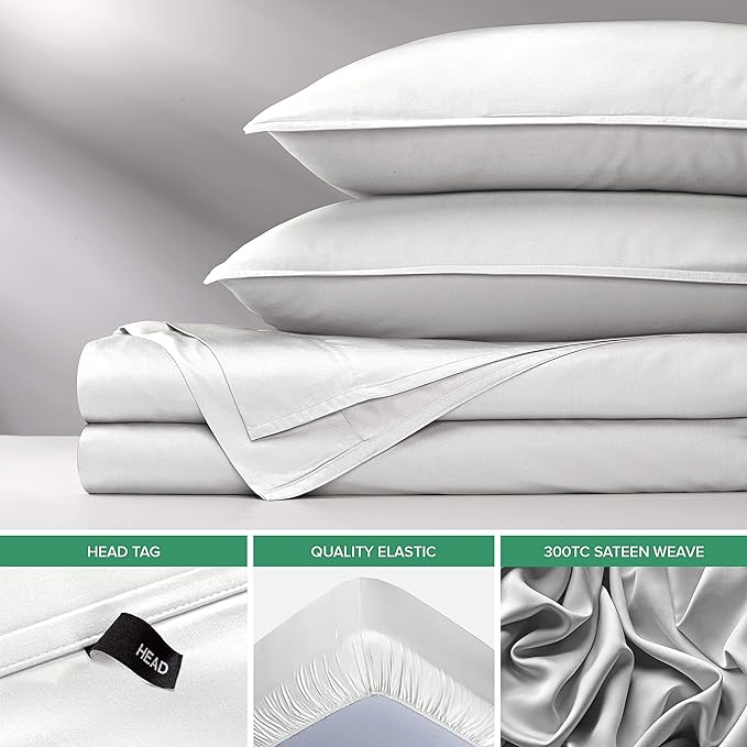 California King Sheets by Pure Bamboo, Genuine 100% Organic Viscose Derived from Bamboo Bed Sheet Set, Soft & Cooling, Double Stitching, Lifetime Quality Promise (California King, White)