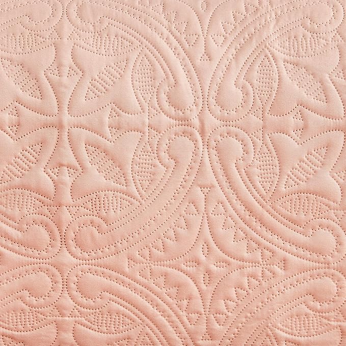 Great Bay Home Reversible Chair Cover - Washable Slipcover Furniture Protector with Elastic Straps - Chair Cover for Dogs, Kids, and Pets - Quilted & Stitched Detail (Chair, Dusty Rose/Taupe)