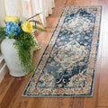 SAFAVIEH Monaco Collection Runner Rug - 2'2" x 6', Navy & Light Blue, Boho Chic Medallion Distressed Design, Non-Shedding & Easy Care, Ideal for High Traffic Areas in Living Room, Bedroom (MNC243N)