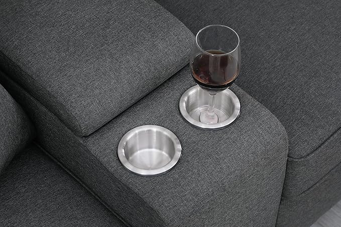 Leio Sectional Modular Sofa with Ottoman for Living Room, Apartment, Bedroom, Office, Dorm