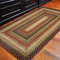 Homespice Gingerbread Jute Braided Rug 27x45 Rect Brown-Red-Black Natural Jute Rug. Uses- Indoor Entryway, Kitchen Rug, Bedroom Doorway Reversible, Rustic, Country, Primitive, Farmhouse Decor