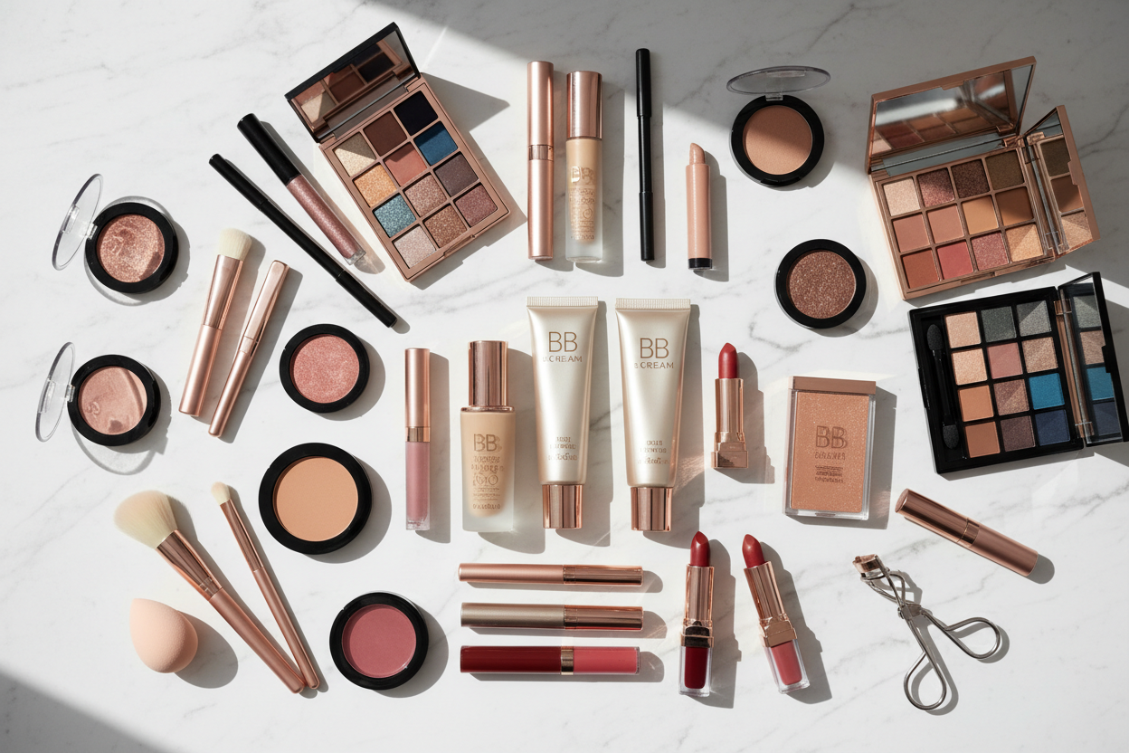 MAKEUP (트렌드 & 반복 구매)

Face (Foundation, BB/CC, Concealer)

Eyes (Mascara, Eyeliner, Eyeshadow)

Lips (Lipstick, Gloss, Tint, Balm)

Cheeks (Blush, Bronzer, Highlighter)

Makeup Tools & Brushes